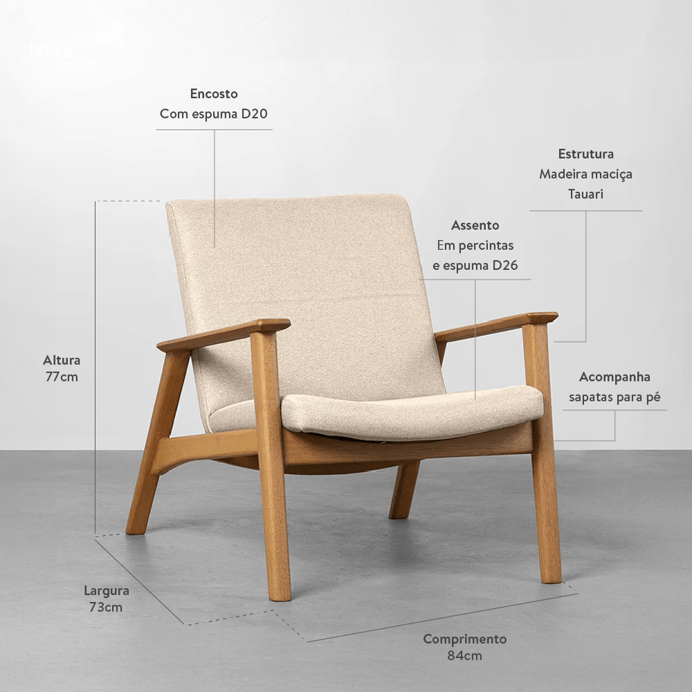 Poltrona Huma Blend - Cinza