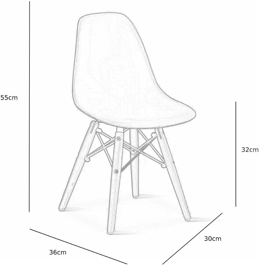 Cadeira Infantil Eames em Madeira PP Azul Claro