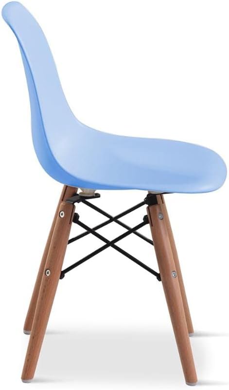 Cadeira Infantil Eames em Madeira PP Azul Claro