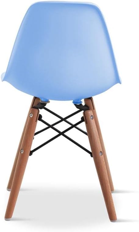 Cadeira Infantil Eames em Madeira PP Azul Claro