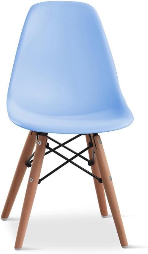 Cadeira Infantil Eames em Madeira PP Azul Claro