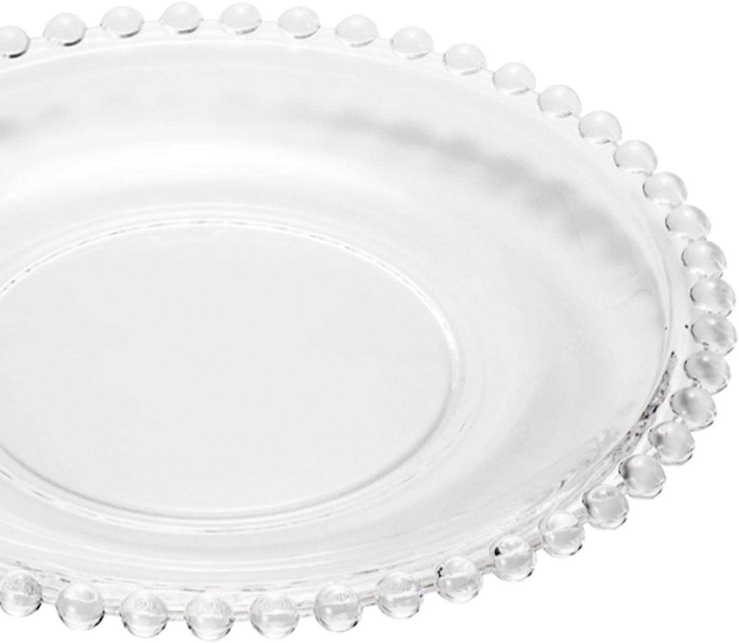 Conjunto de Pratos de Cristal Coração Pearl 4 Peças 20 cm - Wolff