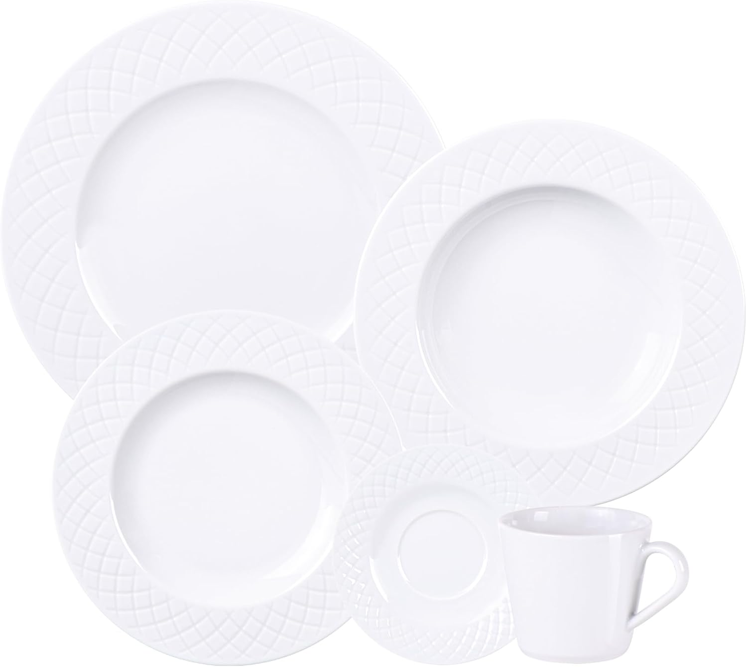 Kit Prato Raso Ingrid em Porcelana Decorada 27 cm 06 Peças - Tramontina