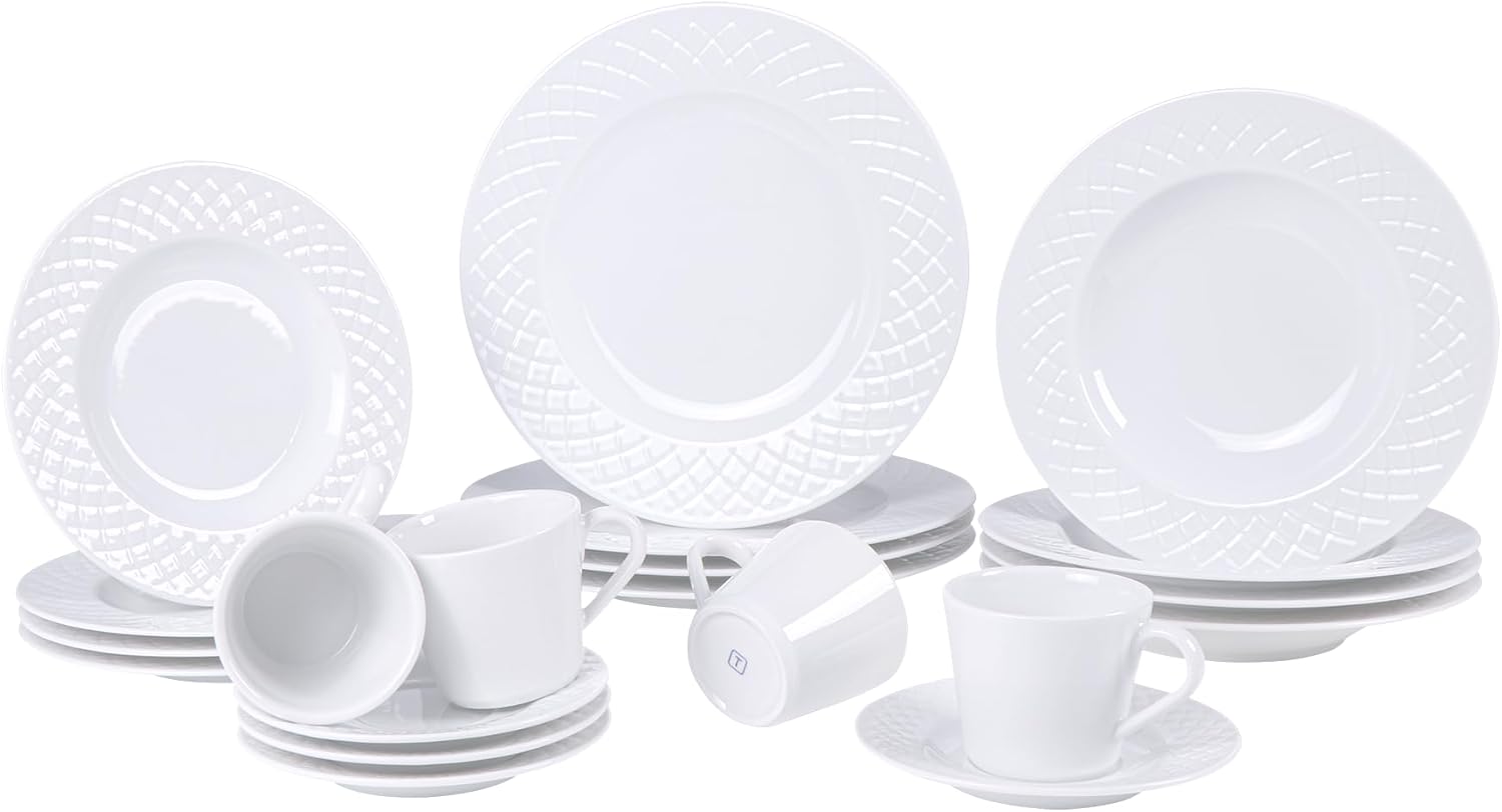 Kit Prato Raso Ingrid em Porcelana Decorada 27 cm 06 Peças - Tramontina