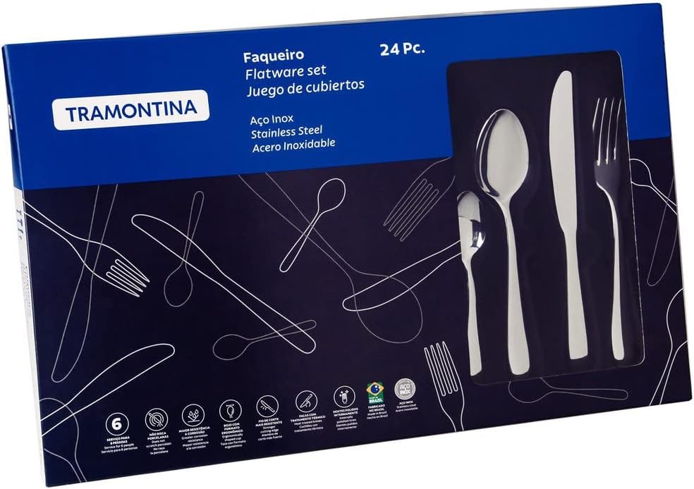 Faqueiro Aço Inox Classic 24pçs - Tramontina