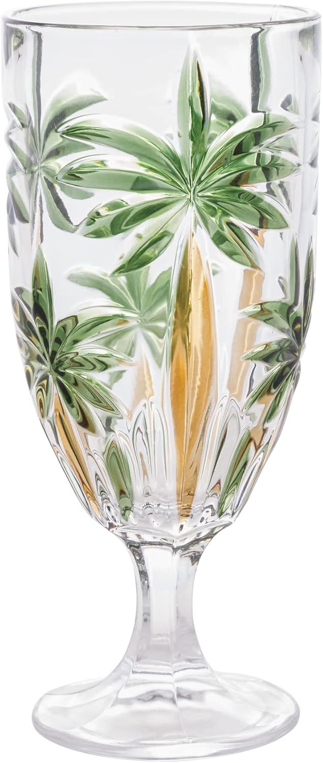 Conjunto de Taças de Cristal Palm Tree 6 Peças Multicor 450 ml - Wolff