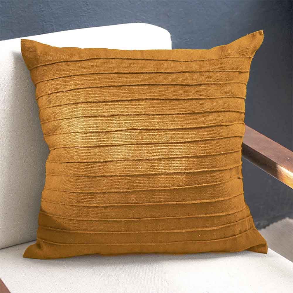 Capa de Almofada Drapeada Caramelo – 50x50cm