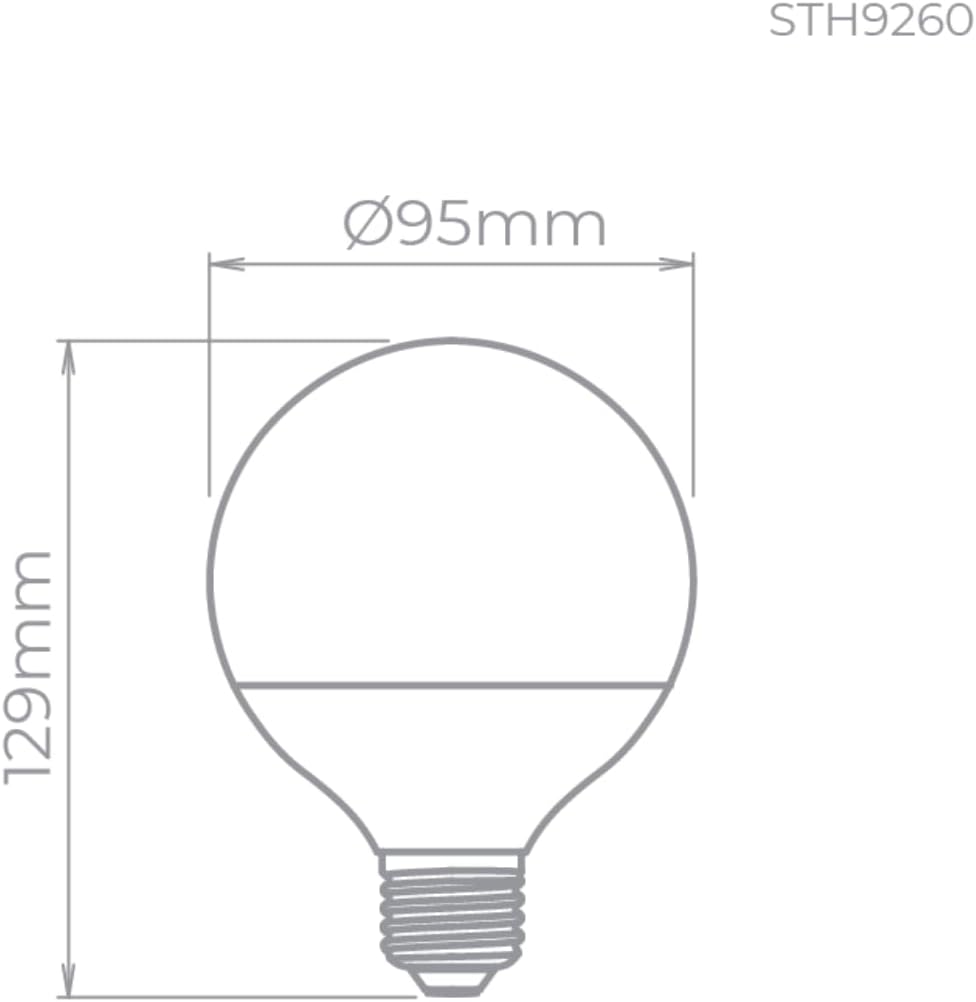 Lâmpada Led Balloon G95 8W 2700K -  Stella